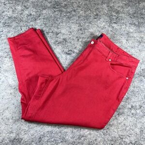 Talbots Flawless High Rise Jegging Women's Curvy 24W Red Stretch Holiday Party